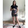 imageG4Free BareFeel Maternity Athletic Shorts with Pockets Over The Belly Workout Pants Comfy Summer Pregnancy ClothesDark Gray