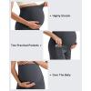 imageG4Free BareFeel Maternity Athletic Shorts with Pockets Over The Belly Workout Pants Comfy Summer Pregnancy ClothesDark Gray