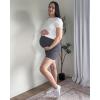 imageG4Free BareFeel Maternity Athletic Shorts with Pockets Over The Belly Workout Pants Comfy Summer Pregnancy ClothesDark Gray