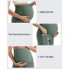 imageG4Free BareFeel Maternity Athletic Shorts with Pockets Over The Belly Workout Pants Comfy Summer Pregnancy ClothesGray Sage