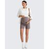 imageG4Free BareFeel Maternity Athletic Shorts with Pockets Over The Belly Workout Pants Comfy Summer Pregnancy ClothesTaupe
