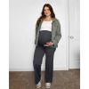 imageG4Free BareFeel Maternity Dress Yoga Pants Over The Belly Stretchy Work Slack Pregnancy Wide Leg Lounge TrousersDark Gray
