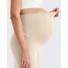imageG4Free BareFeel Maternity Dress Yoga Pants Over The Belly Stretchy Work Slack Pregnancy Wide Leg Lounge TrousersLight Khaki