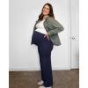 imageG4Free BareFeel Maternity Dress Yoga Pants Over The Belly Stretchy Work Slack Pregnancy Wide Leg Lounge TrousersRoyal Blue