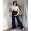 imageG4Free BareFeel Maternity Dress Yoga Pants Over The Belly Stretchy Work Slack Pregnancy Wide Leg Lounge TrousersRoyal Blue