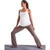 imageG4Free BareFeel Maternity Racerback Tank Tops with Built in Bra Ruched Sleeveless Square Neck Pregnancy Yoga Workout ShirtsWhite