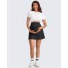 imageG4Free BareFeel Maternity Tennis Skirt with 2 Pockets Inner Shorts Over The Belly Stretchy Pregnancy Workout Skorts GolfBlack