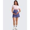 imageG4Free BareFeel Maternity Tennis Skirt with 2 Pockets Inner Shorts Over The Belly Stretchy Pregnancy Workout Skorts GolfDark Purple