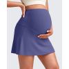 imageG4Free BareFeel Maternity Tennis Skirt with 2 Pockets Inner Shorts Over The Belly Stretchy Pregnancy Workout Skorts GolfDark Purple