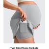 imageG4Free BareFeel Maternity Tennis Skirt with 2 Pockets Inner Shorts Over The Belly Stretchy Pregnancy Workout Skorts GolfGrey