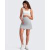 imageG4Free BareFeel Maternity Tennis Skirt with 2 Pockets Inner Shorts Over The Belly Stretchy Pregnancy Workout Skorts GolfGrey