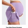 imageG4Free BareFeel Maternity Tennis Skirt with 2 Pockets Inner Shorts Over The Belly Stretchy Pregnancy Workout Skorts GolfLight Purple