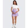 imageG4Free BareFeel Maternity Tennis Skirt with 2 Pockets Inner Shorts Over The Belly Stretchy Pregnancy Workout Skorts GolfLight Purple