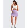 imageG4Free BareFeel Maternity Tennis Skirt with 2 Pockets Inner Shorts Over The Belly Stretchy Pregnancy Workout Skorts GolfLight Purple
