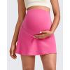 imageG4Free BareFeel Maternity Tennis Skirt with 2 Pockets Inner Shorts Over The Belly Stretchy Pregnancy Workout Skorts GolfRose Pink