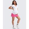 imageG4Free BareFeel Maternity Tennis Skirt with 2 Pockets Inner Shorts Over The Belly Stretchy Pregnancy Workout Skorts GolfRose Pink