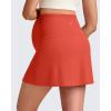 imageG4Free BareFeel Maternity Tennis Skirt with 2 Pockets Inner Shorts Over The Belly Stretchy Pregnancy Workout Skorts GolfRust Orange