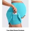 imageG4Free BareFeel Maternity Tennis Skirt with 2 Pockets Inner Shorts Over The Belly Stretchy Pregnancy Workout Skorts GolfSky Blue