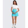 imageG4Free BareFeel Maternity Tennis Skirt with 2 Pockets Inner Shorts Over The Belly Stretchy Pregnancy Workout Skorts GolfSky Blue