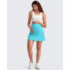 imageG4Free BareFeel Maternity Tennis Skirt with 2 Pockets Inner Shorts Over The Belly Stretchy Pregnancy Workout Skorts GolfSky Blue