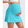 imageG4Free BareFeel Maternity Tennis Skirt with 2 Pockets Inner Shorts Over The Belly Stretchy Pregnancy Workout Skorts GolfSky Blue