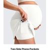 imageG4Free BareFeel Maternity Tennis Skirt with 2 Pockets Inner Shorts Over The Belly Stretchy Pregnancy Workout Skorts GolfWhite
