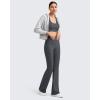 imageG4Free BareFeel Yoga Pants Women High Waisted Flared Leggings with Pockets Soft Casual Flare Pants 29quot31quot33quotDeep Grey