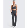 imageG4Free BareFeel Yoga Pants Women High Waisted Flared Leggings with Pockets Soft Casual Flare Pants 29quot31quot33quotDeep Grey