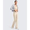 imageG4Free BareFeel Yoga Pants Women High Waisted Flared Leggings with Pockets Soft Casual Flare Pants 29quot31quot33quotLight Khaki