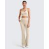 imageG4Free BareFeel Yoga Pants Women High Waisted Flared Leggings with Pockets Soft Casual Flare Pants 29quot31quot33quotLight Khaki