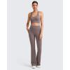imageG4Free BareFeel Yoga Pants Women High Waisted Flared Leggings with Pockets Soft Casual Flare Pants 29quot31quot33quotTaupe