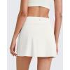imageG4Free Barefeel 15quot Tennis Skirts for Women High Waisted A Line Casual Athletic Golf Skorts Inner Shorts with 2 PocketsWhite