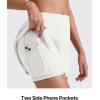 imageG4Free Barefeel 15quot Tennis Skirts for Women High Waisted A Line Casual Athletic Golf Skorts Inner Shorts with 2 PocketsWhite