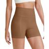 imageG4Free Barefeel Biker Shorts for Women with Pockets High Waisted Workout Athletic Gym Legging Shorts 4quot6quotDark Coffee