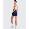 imageG4Free Barefeel Biker Shorts for Women with Pockets High Waisted Workout Athletic Gym Legging Shorts 4quot6quotDark Navy