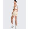 imageG4Free Barefeel Biker Shorts for Women with Pockets High Waisted Workout Athletic Gym Legging Shorts 4quot6quotLight Khaki