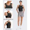 imageG4Free Barefeel Built in Bra Workout Tops for Women Removable Pads Longline Sport Bras Racerback Athletic Tank Yoga GymBlack