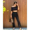 imageG4Free Bootcut Yoga Pants with 4 Pockets Flare Leggings for Women High Waisted Casual Dress PantsBlack