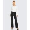 imageG4Free Bootcut Yoga Pants with 4 Pockets Flare Leggings for Women High Waisted Casual Dress PantsBlack