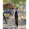 imageG4Free Bootcut Yoga Pants with 4 Pockets Flare Leggings for Women High Waisted Casual Dress PantsDark Brown