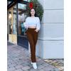 imageG4Free Bootcut Yoga Pants with 4 Pockets Flare Leggings for Women High Waisted Casual Dress PantsDark Brown
