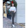 imageG4Free Bootcut Yoga Pants with 4 Pockets Flare Leggings for Women High Waisted Casual Dress PantsGrey