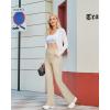 imageG4Free Bootcut Yoga Pants with 4 Pockets Flare Leggings for Women High Waisted Casual Dress PantsKhaki