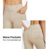imageG4Free Bootcut Yoga Pants with 4 Pockets Flare Leggings for Women High Waisted Casual Dress PantsKhaki