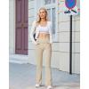 imageG4Free Bootcut Yoga Pants with 4 Pockets Flare Leggings for Women High Waisted Casual Dress PantsKhaki