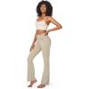 imageG4Free Bootcut Yoga Pants with 4 Pockets Flare Leggings for Women High Waisted Casual Dress PantsKhaki