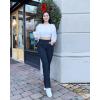 imageG4Free Bootcut Yoga Pants with 4 Pockets Flare Leggings for Women High Waisted Casual Dress PantsNavy