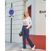 imageG4Free Bootcut Yoga Pants with 4 Pockets Flare Leggings for Women High Waisted Casual Dress PantsNavy