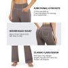 imageG4Free Bootcut Yoga Pants with 4 Pockets Flare Leggings for Women High Waisted Casual Dress PantsTaupe