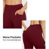 imageG4Free Bootcut Yoga Pants with 4 Pockets Flare Leggings for Women High Waisted Casual Dress PantsWine